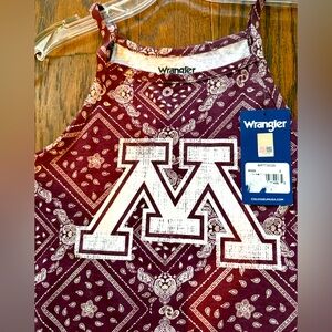 Wrangler Burgundy Bandana Print Top
